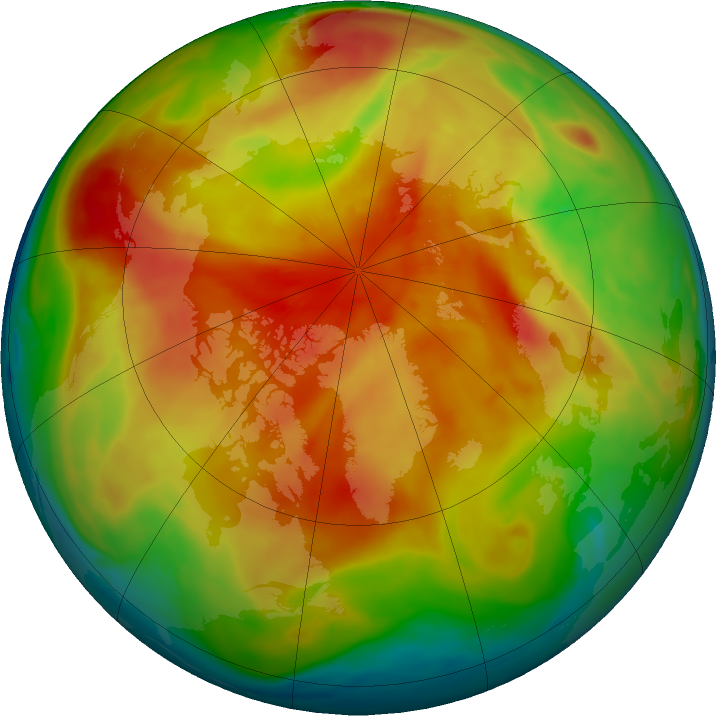Arctic ozone map for 16 March 2023